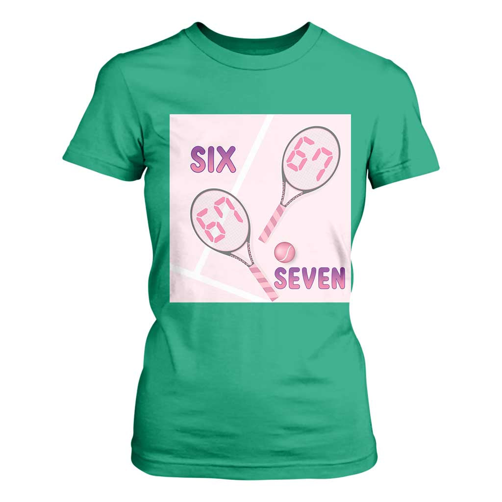 Funny Six Seven Tennis Meme T Shirt For Women Valentine For Women TS12 Irish Green Print Your Wear