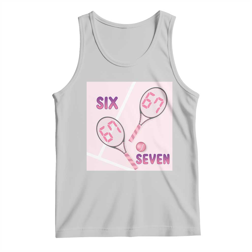 Funny Six Seven Tennis Meme Tank Top Valentine For Women TS12 Ash Print Your Wear