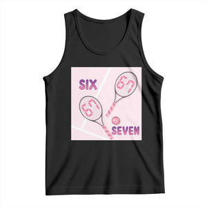 Funny Six Seven Tennis Meme Tank Top Valentine For Women TS12 Black Print Your Wear