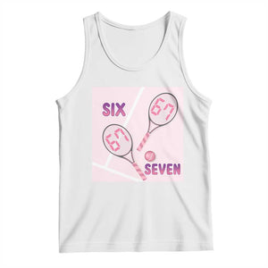Funny Six Seven Tennis Meme Tank Top Valentine For Women TS12 White Print Your Wear