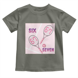 Funny Six Seven Tennis Meme Toddler T Shirt Valentine For Women TS12 Military Green Print Your Wear