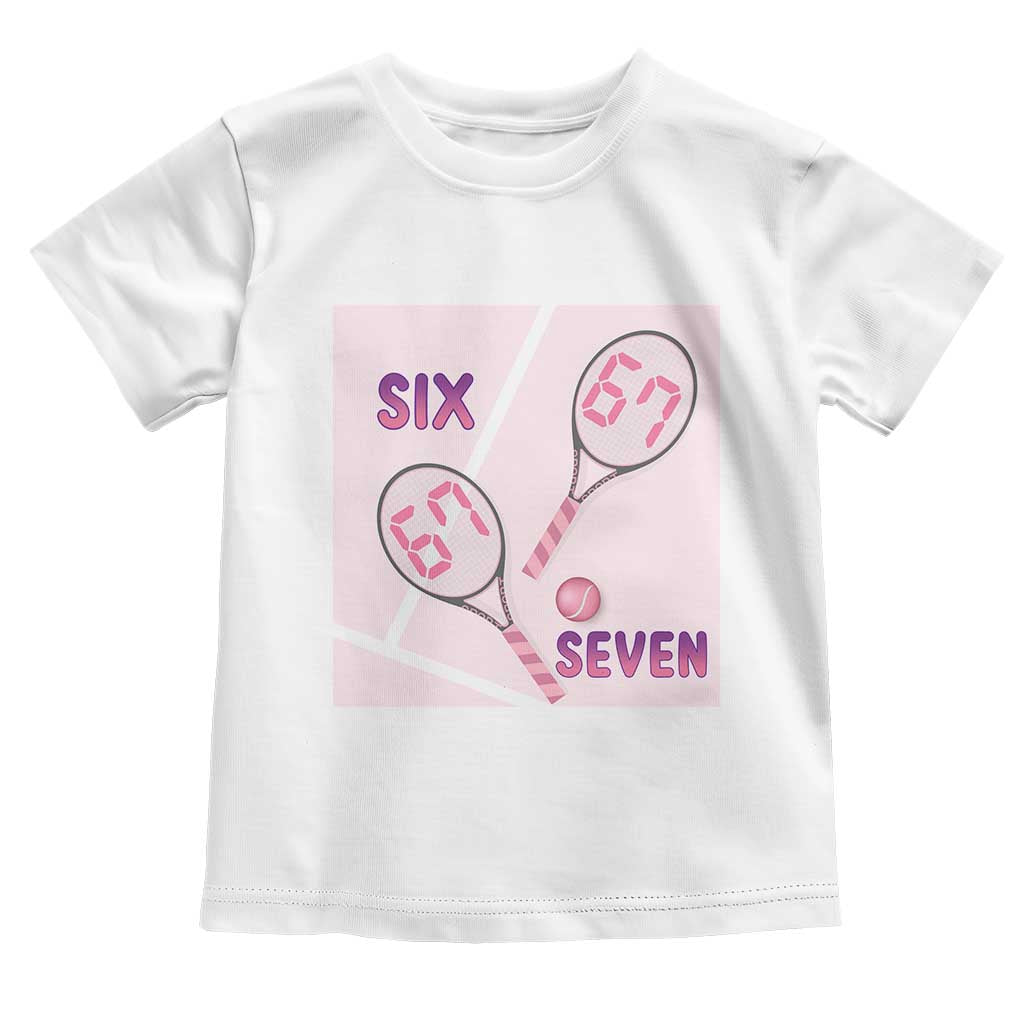 Funny Six Seven Tennis Meme Toddler T Shirt Valentine For Women TS12 White Print Your Wear