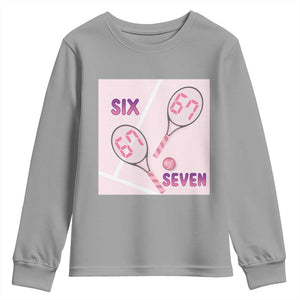 Funny Six Seven Tennis Meme Youth Sweatshirt Valentine For Women TS12 Sport Gray Print Your Wear
