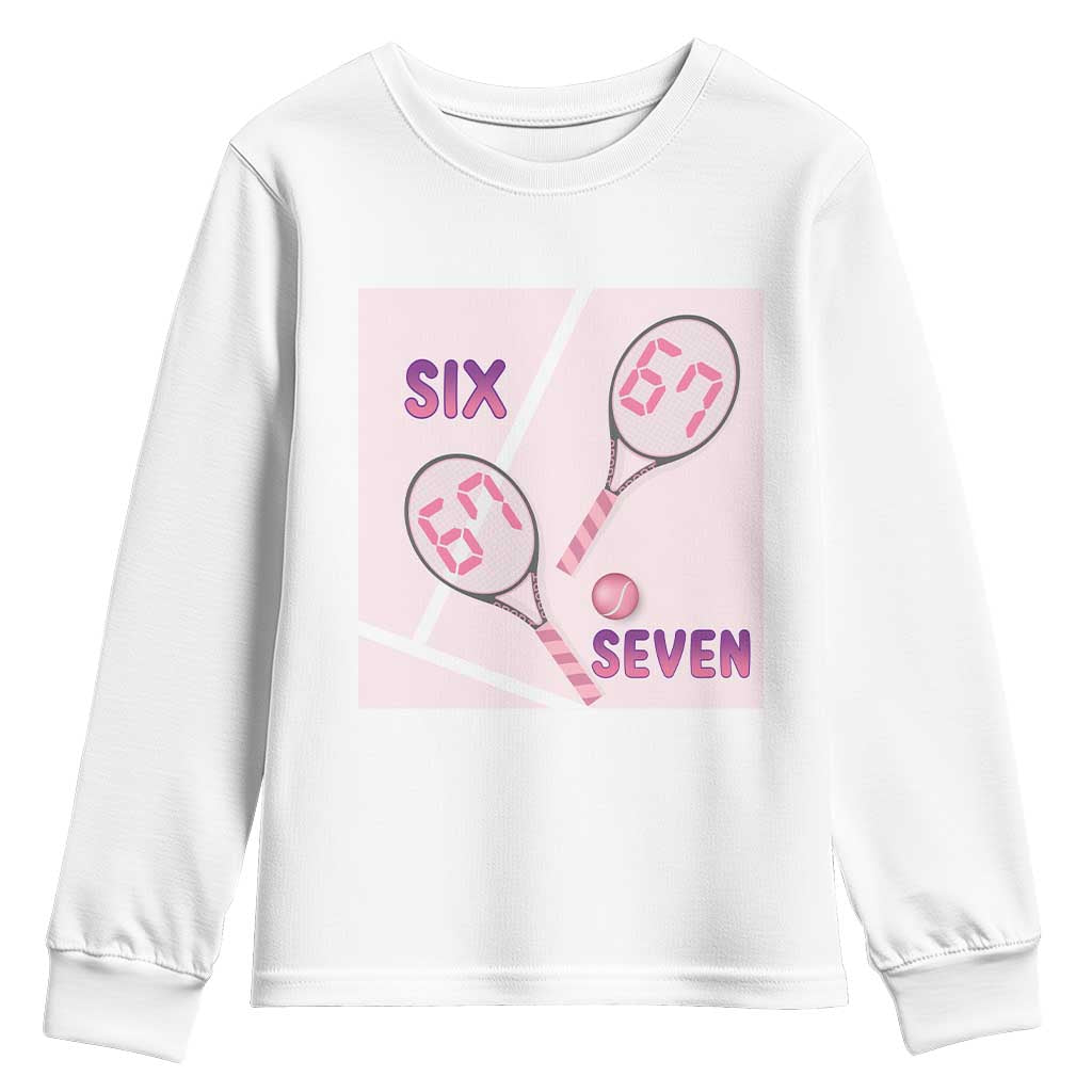 Funny Six Seven Tennis Meme Youth Sweatshirt Valentine For Women TS12 White Print Your Wear