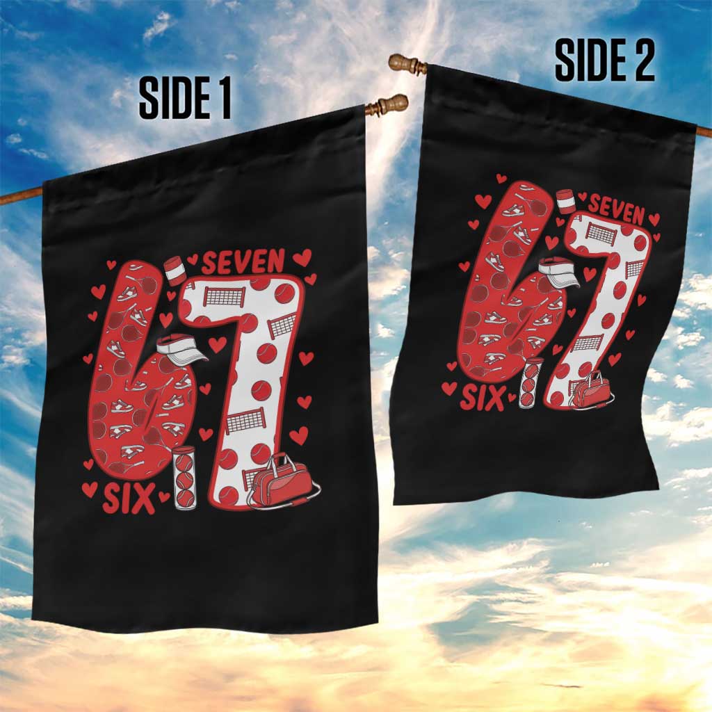 Six Seven Tennis Meme Garden Flag Funny Gen Alpha Valentine TS12 Print Your Wear