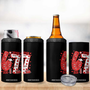 Six Seven Tennis Meme 4 in 1 Can Cooler Tumbler Funny Gen Alpha Valentine TS12 Print Your Wear