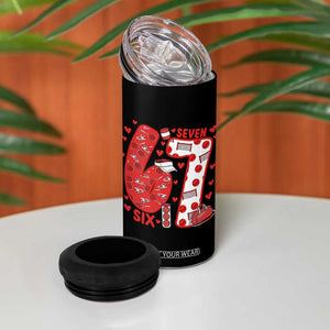 Six Seven Tennis Meme 4 in 1 Can Cooler Tumbler Funny Gen Alpha Valentine TS12 Print Your Wear