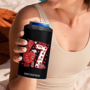 Six Seven Tennis Meme 4 in 1 Can Cooler Tumbler Funny Gen Alpha Valentine TS12 Print Your Wear