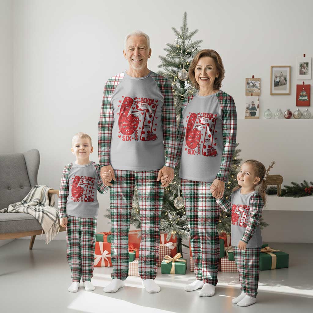 Six Seven Tennis Meme Plaid Pajama Set Funny Gen Alpha Valentine TS12 Christmas Plaid Print Your Wear