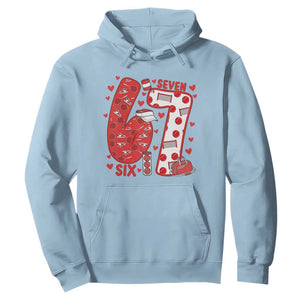 Six Seven Tennis Meme Hoodie Funny Gen Alpha Valentine TS12 Light Blue Print Your Wear