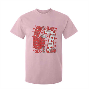 Six Seven Tennis Meme T Shirt For Kid Funny Gen Alpha Valentine TS12 Light Pink Print Your Wear