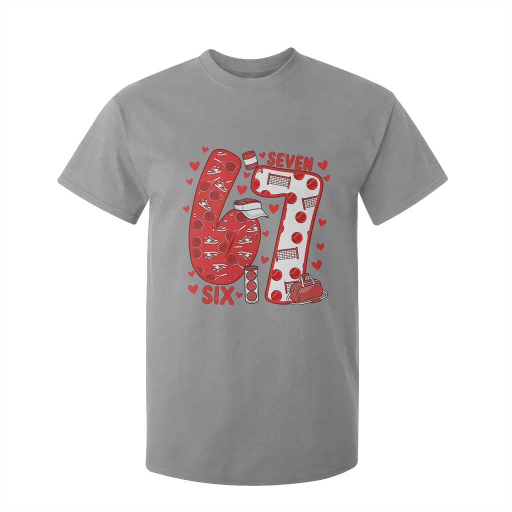Six Seven Tennis Meme T Shirt For Kid Funny Gen Alpha Valentine TS12 Sport Gray Print Your Wear