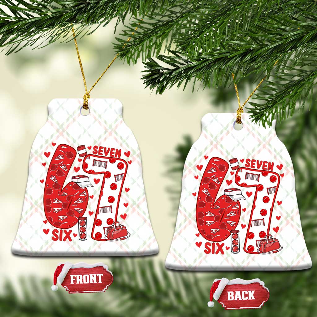 Six Seven Tennis Meme Ceramic Ornament Funny Gen Alpha Valentine TS12 Print Your Wear