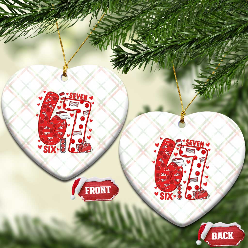 Six Seven Tennis Meme Ceramic Ornament Funny Gen Alpha Valentine TS12 Print Your Wear
