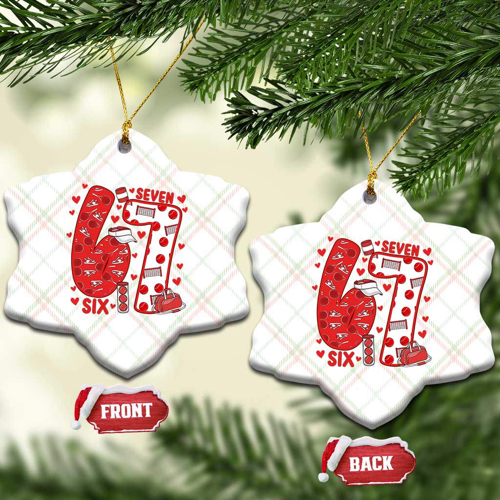 Six Seven Tennis Meme Ceramic Ornament Funny Gen Alpha Valentine TS12 Print Your Wear
