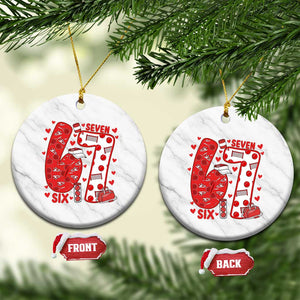 Six Seven Tennis Meme Ceramic Ornament Funny Gen Alpha Valentine TS12 1pc White Marble Print Your Wear