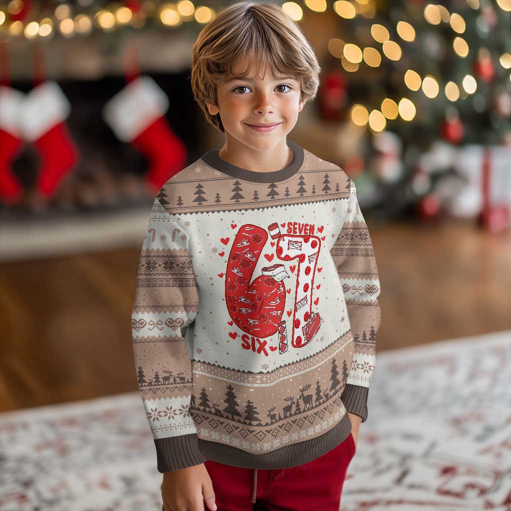 Six Seven Tennis Meme Ugly Christmas Sweater Funny Gen Alpha Valentine TS12 Mocha Mousse Print Your Wear