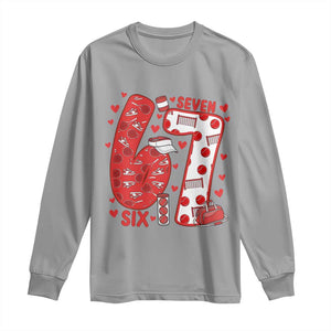 Six Seven Tennis Meme Long Sleeve Shirt Funny Gen Alpha Valentine TS12 Sport Gray Print Your Wear
