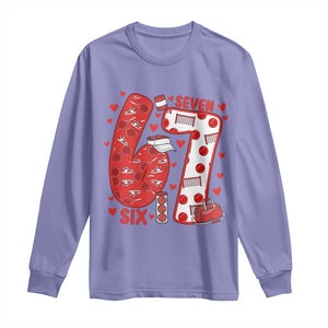 Six Seven Tennis Meme Long Sleeve Shirt Funny Gen Alpha Valentine TS12 Violet Print Your Wear