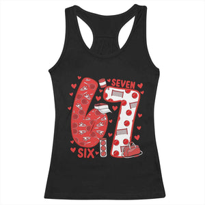 Six Seven Tennis Meme Racerback Tank Top Funny Gen Alpha Valentine TS12 Black Print Your Wear