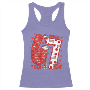 Six Seven Tennis Meme Racerback Tank Top Funny Gen Alpha Valentine TS12 Violet Print Your Wear