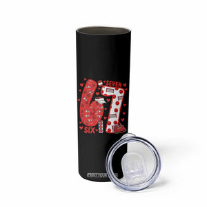 Six Seven Tennis Meme Skinny Tumbler Funny Gen Alpha Valentine TS12 Print Your Wear