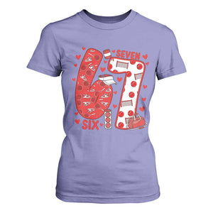Six Seven Tennis Meme T Shirt For Women Funny Gen Alpha Valentine TS12 Violet Print Your Wear