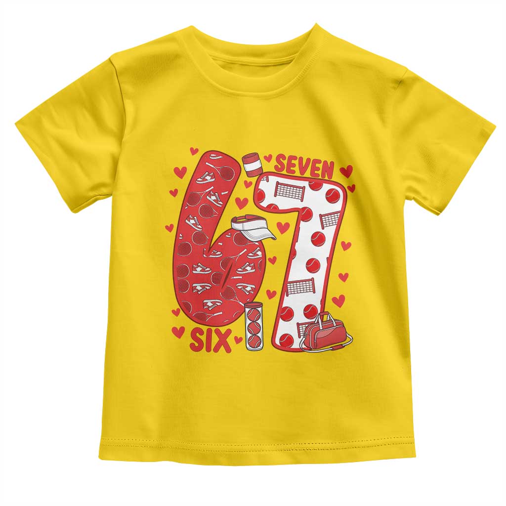Six Seven Tennis Meme Toddler T Shirt Funny Gen Alpha Valentine TS12 Daisy Print Your Wear