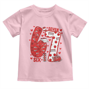 Six Seven Tennis Meme Toddler T Shirt Funny Gen Alpha Valentine TS12 Light Pink Print Your Wear