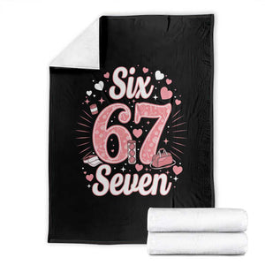 Funny Six Seven Tennis Meme Throw Blanket Gen Z Valentine TS12 Black Print Your Wear
