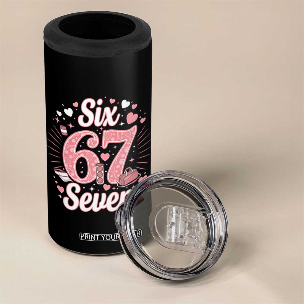 Funny Six Seven Tennis Meme 4 in 1 Can Cooler Tumbler Gen Z Valentine TS12 Print Your Wear
