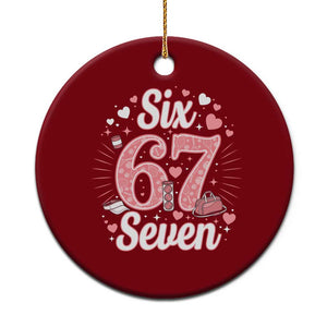 Funny Six Seven Tennis Meme Ceramic Ornament Gen Z Valentine TS12 1pc Red Print Your Wear