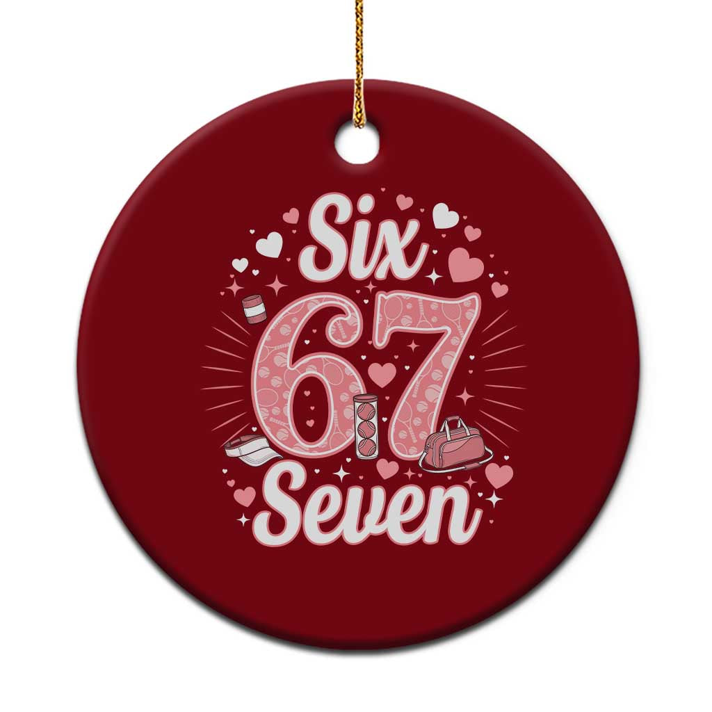 Funny Six Seven Tennis Meme Ceramic Ornament Gen Z Valentine TS12 1pc Red Print Your Wear