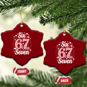 Funny Six Seven Tennis Meme Ceramic Ornament Gen Z Valentine TS12 Print Your Wear