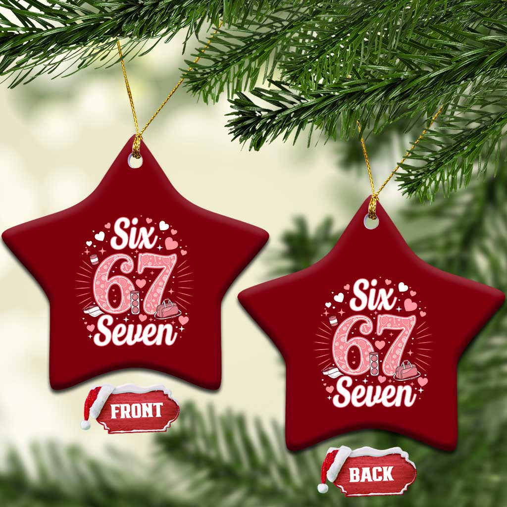 Funny Six Seven Tennis Meme Ceramic Ornament Gen Z Valentine TS12 Print Your Wear