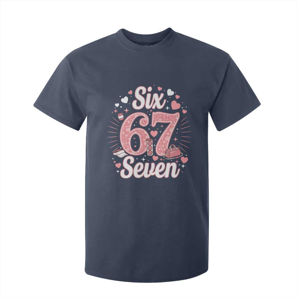 Funny Six Seven Tennis Meme T Shirt For Kid Gen Z Valentine TS12 Navy Print Your Wear