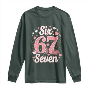 Funny Six Seven Tennis Meme Long Sleeve Shirt Gen Z Valentine TS12 Dark Forest Green Print Your Wear