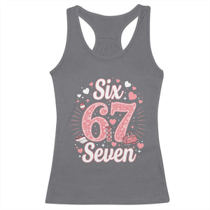 Funny Six Seven Tennis Meme Racerback Tank Top Gen Z Valentine TS12 Charcoal Print Your Wear