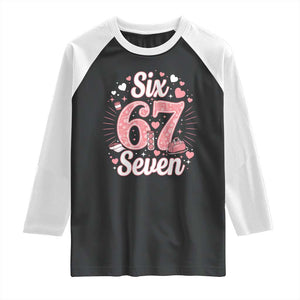 Funny Six Seven Tennis Meme Raglan Shirt Gen Z Valentine TS12 Black White Print Your Wear
