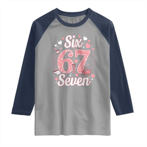 Funny Six Seven Tennis Meme Raglan Shirt Gen Z Valentine TS12 Sport Gray Navy Print Your Wear