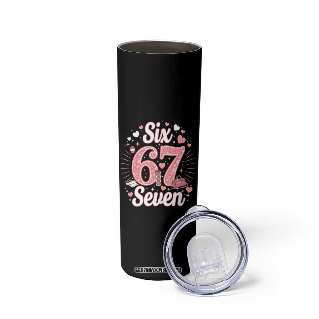 Funny Six Seven Tennis Meme Skinny Tumbler Gen Z Valentine TS12 Print Your Wear