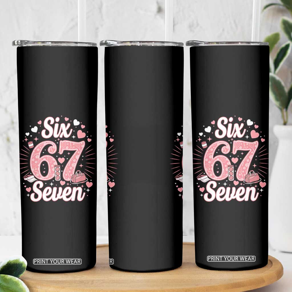 Funny Six Seven Tennis Meme Skinny Tumbler Gen Z Valentine TS12 Print Your Wear