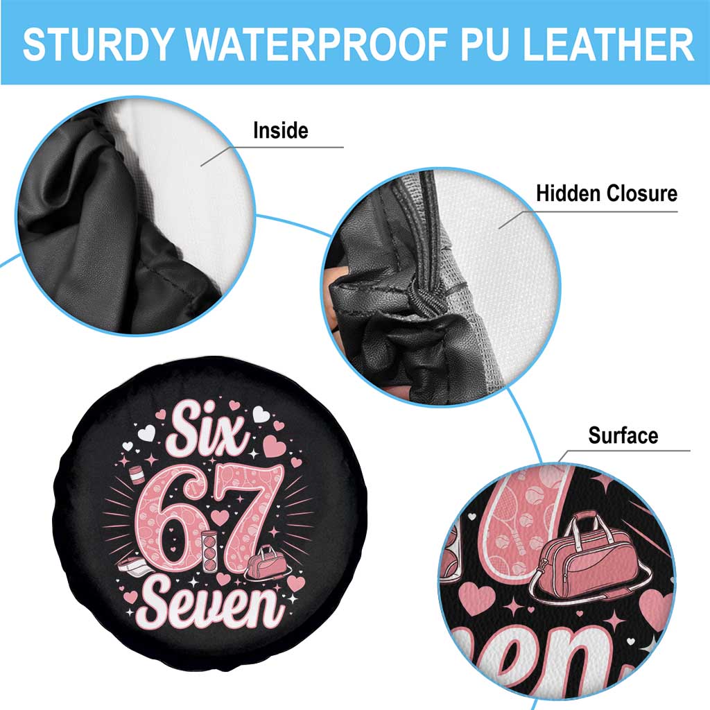 Funny Six Seven Tennis Meme Spare Tire Cover Gen Z Valentine TS12 Print Your Wear