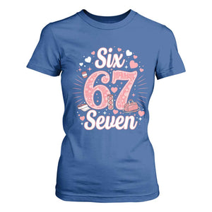 Funny Six Seven Tennis Meme T Shirt For Women Gen Z Valentine TS12 Royal Blue Print Your Wear