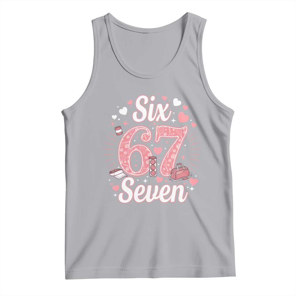 Funny Six Seven Tennis Meme Tank Top Gen Z Valentine TS12 Athletic Heather Print Your Wear