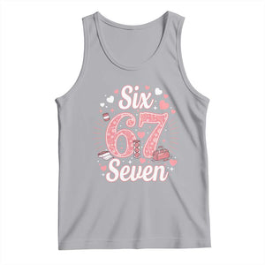 Funny Six Seven Tennis Meme Tank Top Gen Z Valentine TS12 Athletic Heather Print Your Wear