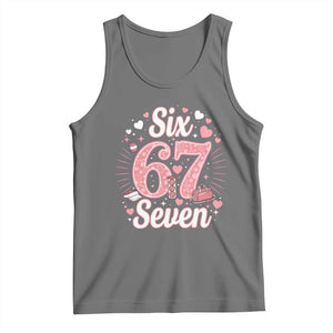 Funny Six Seven Tennis Meme Tank Top Gen Z Valentine TS12 Black Heather Print Your Wear