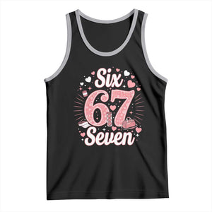 Funny Six Seven Tennis Meme Tank Top Gen Z Valentine TS12 Black Athletic Heather Print Your Wear