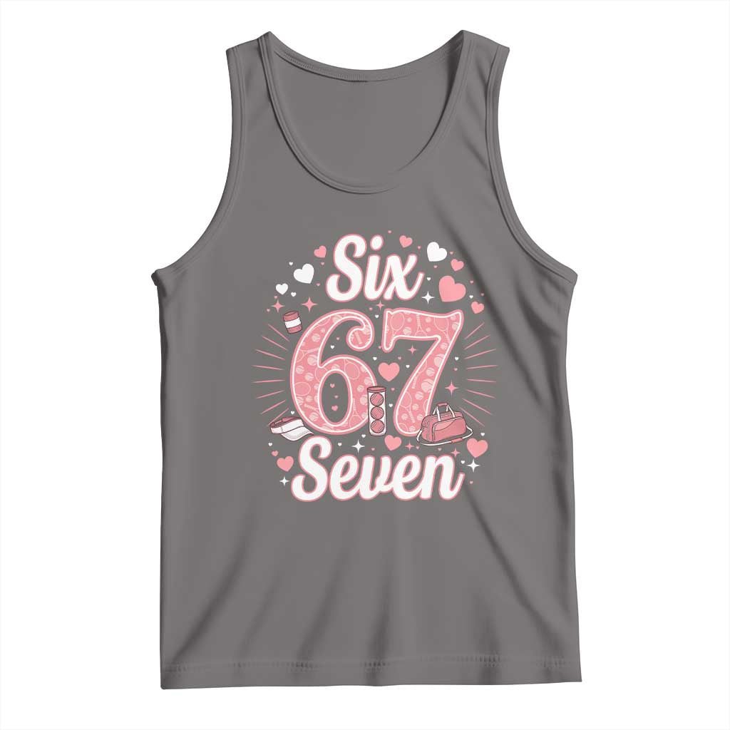Funny Six Seven Tennis Meme Tank Top Gen Z Valentine TS12 Deep Heather Print Your Wear