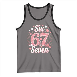 Funny Six Seven Tennis Meme Tank Top Gen Z Valentine TS12 Deep Heather Black Print Your Wear